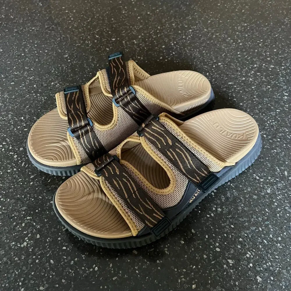 KuaiLu Mens Orthotic Sandals Athletic Arch Support Recovery Walking Slides -13